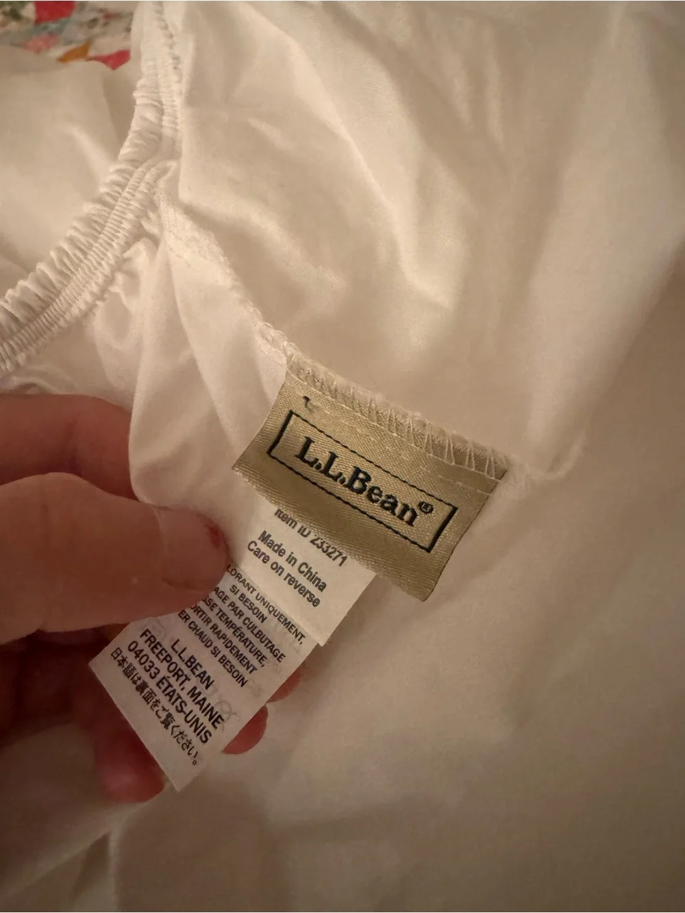 (2) L.L.Bean White Fitted Sheet bottoms only